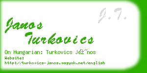 janos turkovics business card